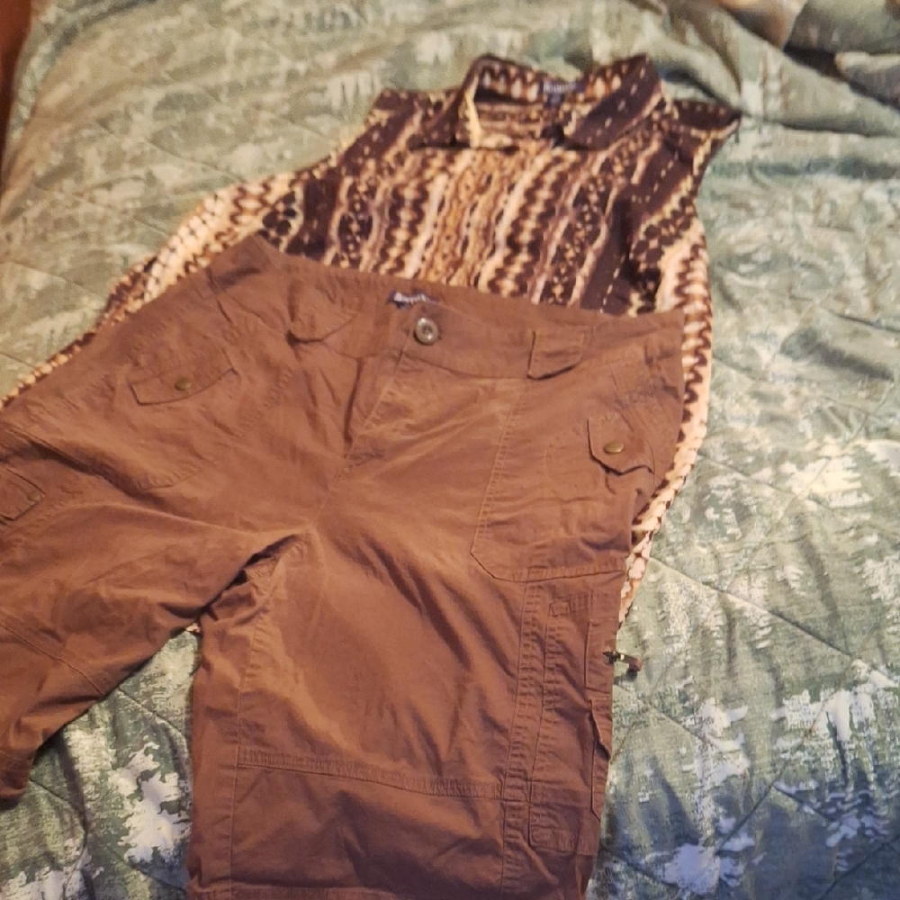 Roaman's Brown Textured Fabric